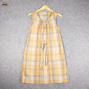 Steven Alan A-Line Dress Multicolor Plaid Sleeveless Spring Light Women's Size 4